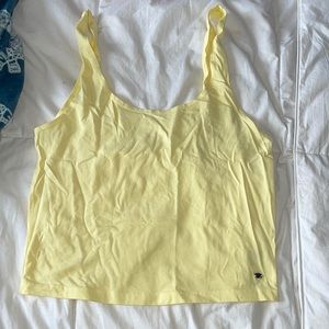 Yellow American eagle crop top